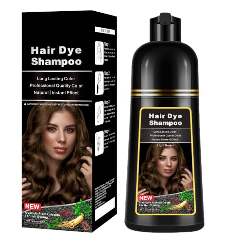 Light Brown Hair Dye Shampoo 3 in 1 - 16.9 Fl Oz