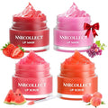 ANRCOLLECT Lip Scrub & Mask Set - 4-Pack Exfoliator & Overnight Balm