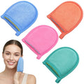 4-Pack Exfoliating Gloves for Face & Body, Plant Fiber Scrubber Mitts