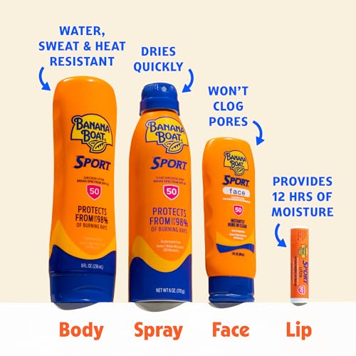 Banana Boat Sport Ultra SPF 50 Sunscreen Spray Twin Pack 6oz