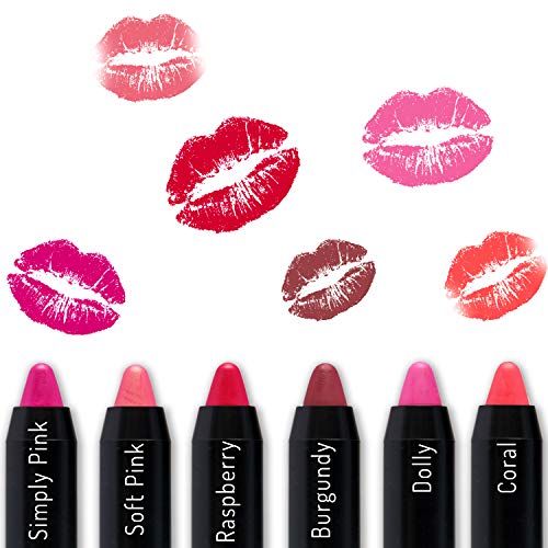 Natural Lipstick Crayon Pencil - Organic Lip Tint (Dolly Pink)