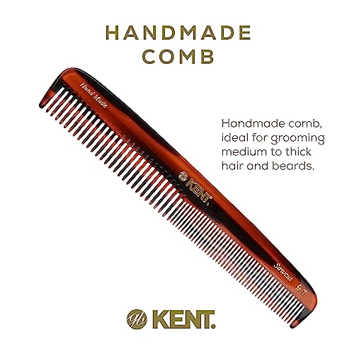 Kent 9T Tortoiseshell Comb - Handmade Fine & Wide Tooth