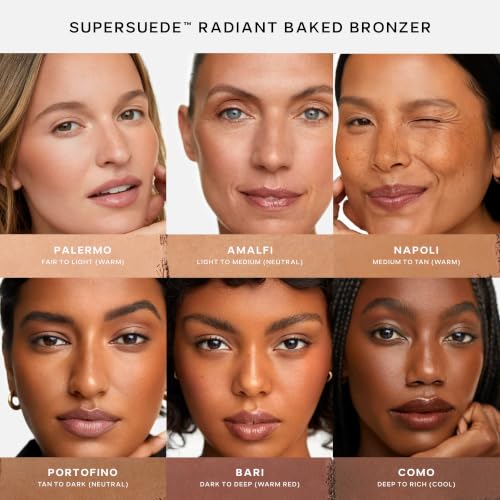 Saie SuperSuede Baked Bronzer Powder - Talc-Free Vegan