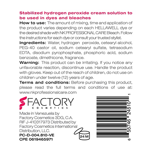 NK Professional Care OXY ACTIVE Vol 30 Cream Peroxide Developer 4oz
