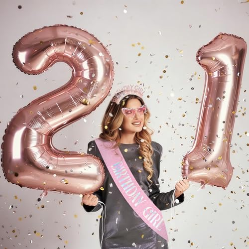 Birthday Girl Sash Headband Glasses Tiara Set Pink