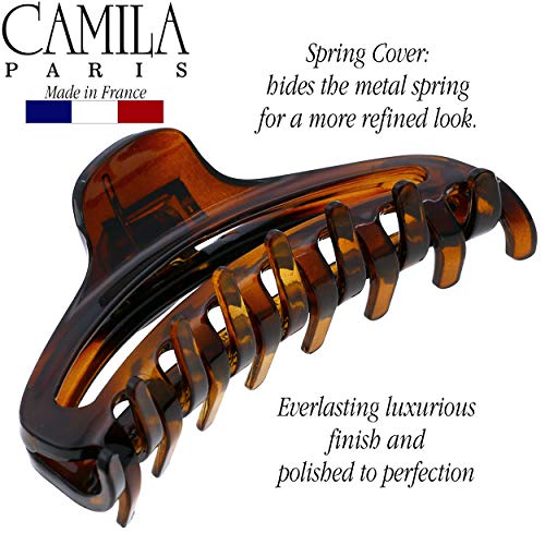 Camila Paris French Hair Clips 3.5-inch Tortoise Shell Claw Clip for Thick Hair