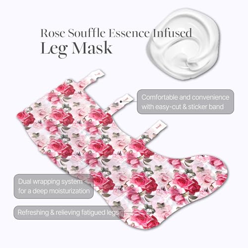 Petitfee Koelf Rose Petal Satin Leg Mask - Cooling & Depuffing (1 Pair)