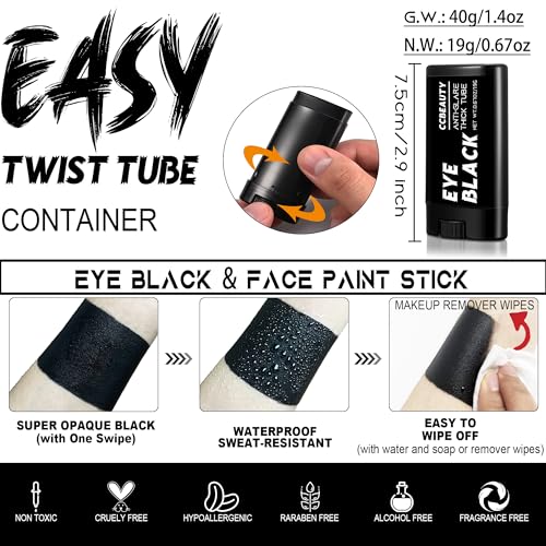 CCBeauty Sweatproof Eye Black Stick for Sports