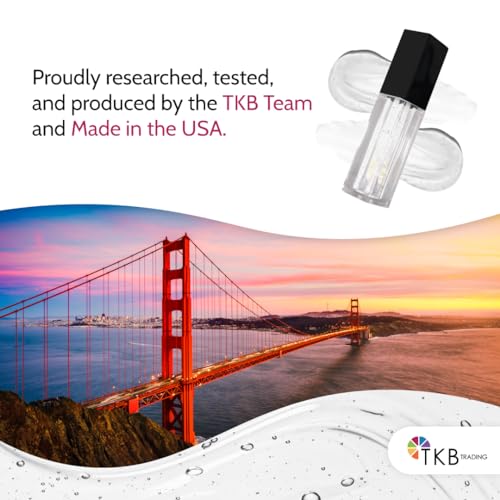 TKB Color Changing Versagel Lip Gloss Base| Clear to Pink| Vegan, Cruelty-Free, Long-Lasting| DIY Customizable with Pigments, Glitters| Made in USA (8 Ounce (Pack of 1))