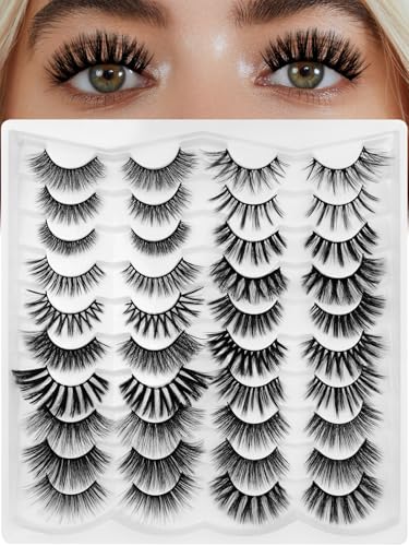Path to Love 20 Styles False Eyelashes Set Natural Fluffy Wispy Flare for Beginners - Mixed Lash Strips