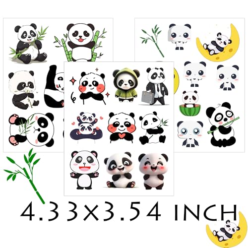 270 Panda Temporary Tattoos Party Favors Stickers