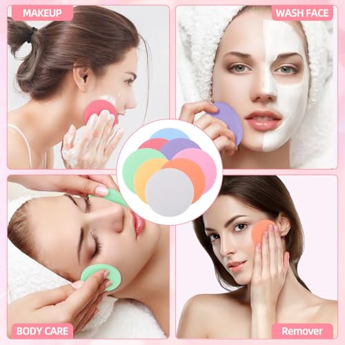 1080 Pcs Compressed Facial Sponges for Makeup Removal & Exfoliating | Premium Face Cleansing Sponge Pads for Women & Girls Soft Wash Round Sponge Spa & Daily Use£¬8 Colors