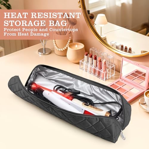 Suafrnut Heat-Resistant Hair Tools Organizer Bag for Travel