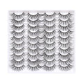 Azenlo 20 Pairs Wispy Faux Mink False Eyelashes Style 20-065, 14mm Fluffy Cat Eye Lashes