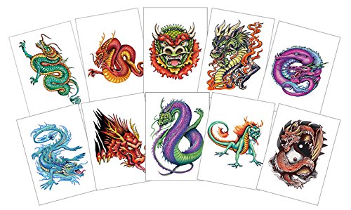 Dragon Ink Temporary Tattoos – 10 Realistic Dragon Designs