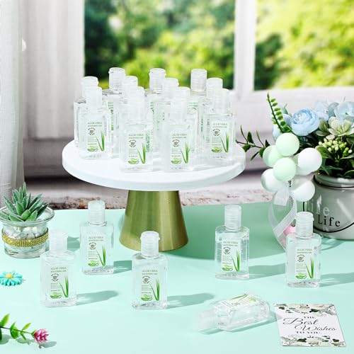 24 Pcs Mini 1oz Soothing Moisture Aloe Vera Gel Travel Size Moisturizing Face Skin Aloe Vera Gel Bulk After Sun Lotion Wedding Summer Beach Party Supplies(Regular)