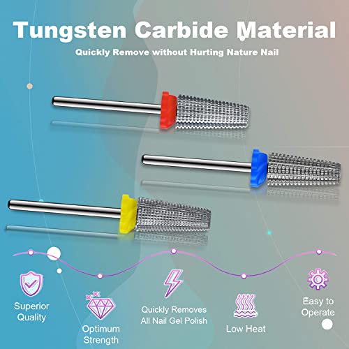 5-in-1 Nail Drill Bit Set - Carbide Acrylic Nail Tools