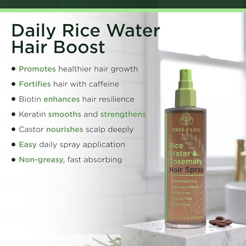 Tree of Life Rice Water Hair Spray for Growth & Thickness - 8.8 fl oz