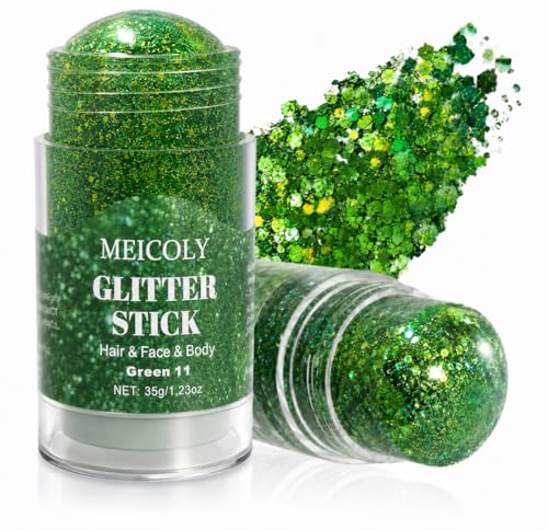 Waterproof Holographic Green Glitter Stick for Face & Body