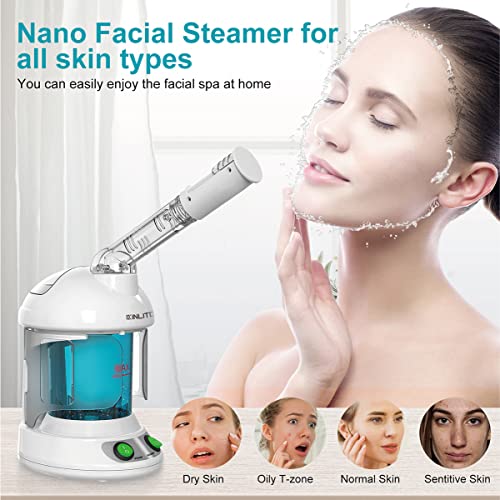 KINLITO Facial Steamer with Ozone - Nano Ionic Warm Mist Spa