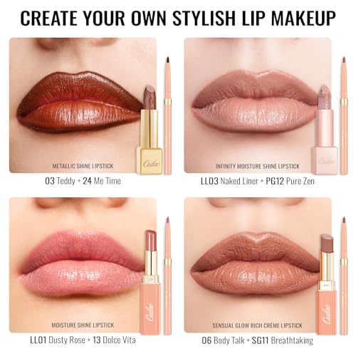 Oulac Brown Lip Liner Pencil - Waterproof & Retractable