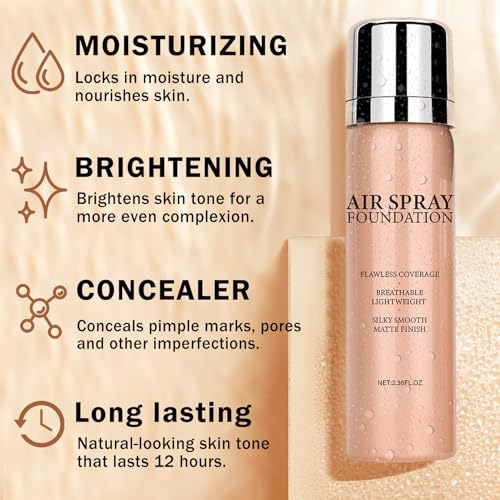 Airbrush Foundation Makeup - Full Coverage Flawless Base