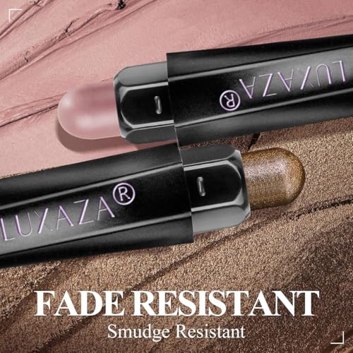 LUXAZA PRO Eyeshadow Stick 6-Piece Set - Nude Brown Metallic