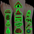 96 PCS Glow in the Dark Camping Temporary Tattoos for Kids