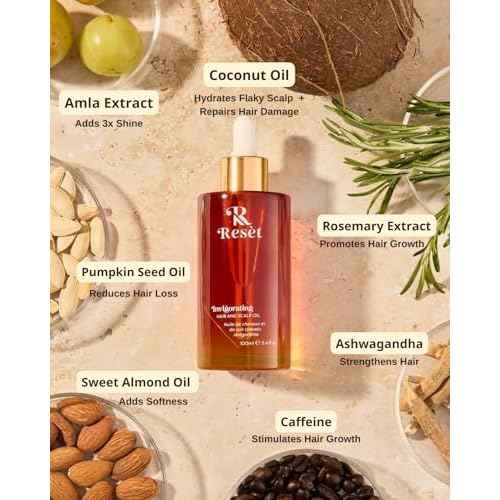 Hair Growth Oil | Natural Hair Regrowth Rosemary Oil for Hair Growth | Scalp & Hair Loss Treatment for Dry, Damaged Hair for Women & Men, 100 ml