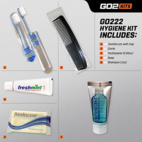 Hygiene Travel Kits with Toothbrush, Soap & Essentials