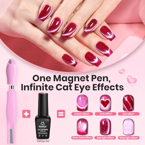 Beetles Cat Eye Magnet 3-in-1 Nail Magnet Pen for Cat Eye Gel Polish - 0-1 Variation