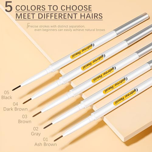 Waterproof Eyebrow Pencil with Spoolie Brush - Micro Tip