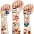Coffee Temporary Tattoo Stickers - 24 Sheets 216 Designs