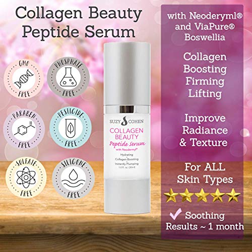 Suzy Cohen, Collagen Beauty Peptide Serum, Collagen Boosting, Instant Plumping Skin Elasticity, Firmness 30 ml