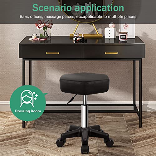 FURWOO Hexagon Rolling Stool Height Adjustable Salon Chair