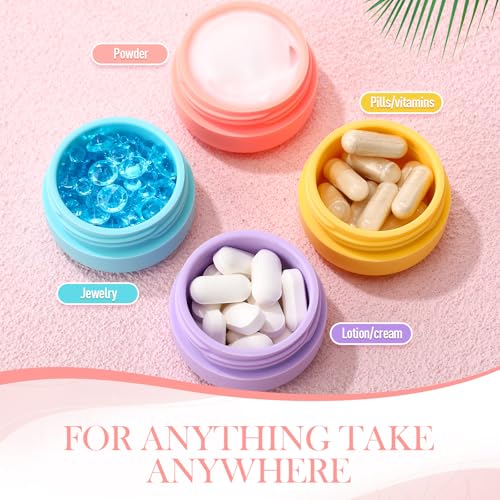 8 Pack 30ml Silicone Travel Cream Jars with Lids