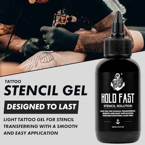 Sorry Mom Tattoo Stencil Gel Solution - Tattoo Transfer Gel for Tattooing - Long Lasting, Clear & Dark Stencils - The Original HOLD FAST - Developed in the USA by Professional Artists (3.4 oz)