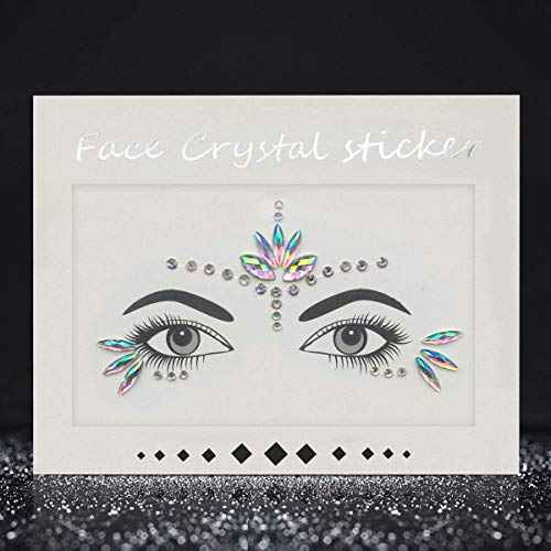 Mermaid Face Gems Stick Jewels for Women Cosplay Mermaid Halloween Club Costume Face Gems Sticker on Rave Party Gift for Kids Costume Temporary Tattoos