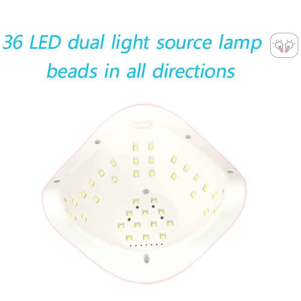 ZDAYOZ Curing Nail Lamp 80w/110w Quick-Drying Manicure Phototherapy Machine UV Gel Nail Lamp (Pink)