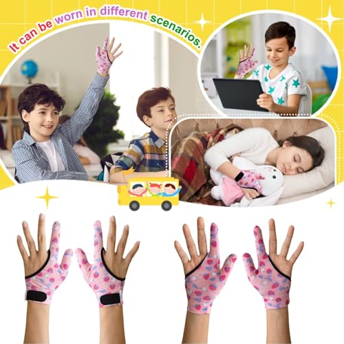 Thumb Sucking Guard Gloves for Kids - 2 Pairs, Anti-Bite & Adjustable