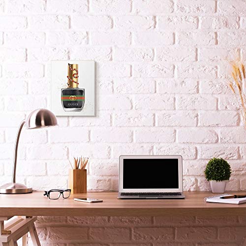 Stupell Industries Makeup Black Nail Polish Fashion Design Wall Plaque, Multi-Color