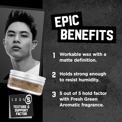 Bed Head Matte Separation Hair Wax for Men, 2-Pack (3 Oz Ea)