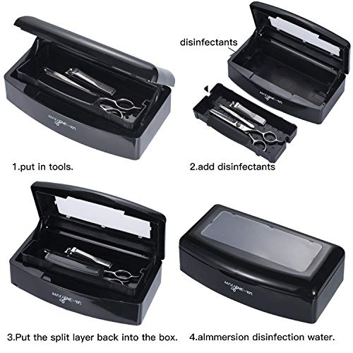 Machine-Ya Plastic Sterilizing Tray,sterilization box,nail art tool sterilizer tray, Sterilizer Tray Box Nail Art Salon Sterilizing Too（black）