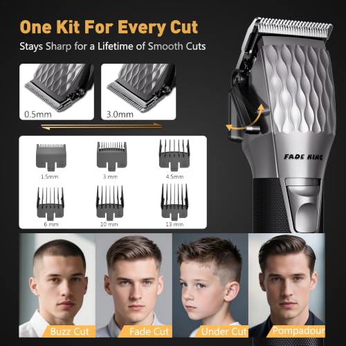 FADEKING Professional Hair Clippers & Beard Trimmer Kit
