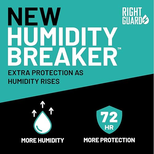 Right Guard Humidity Breaker Men's Antiperspirant Deodorant 2.5oz Pack of 4 - Cold Front Scent, 72-Hour Sweat & Odor Control, Invisible Solid