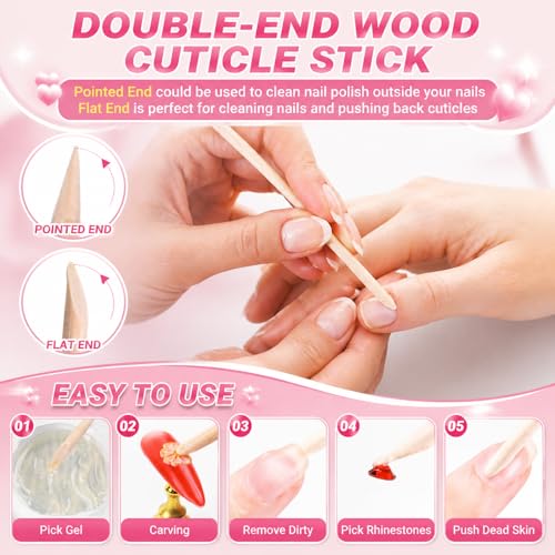 20 Set Press On Nail Prep Kit with Adhesive Tabs & Glue