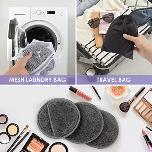 SUNLAND Reusable Makeup Remover Pads 16-Pack Microfiber
