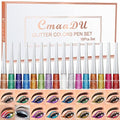 16 Colors Liquid Glitter Eyeliner Set, Waterproof Metallic