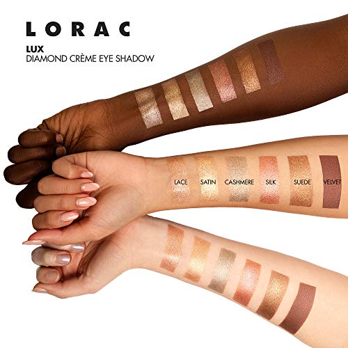 LORAC Lux Diamond Crème Eye Shadow | Metallic Shimmer Eyeshadow Powder | Nude Lace