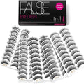 Eliace 50 Pairs Wispy False Eyelashes 14mm Cat Eye Faux Mink